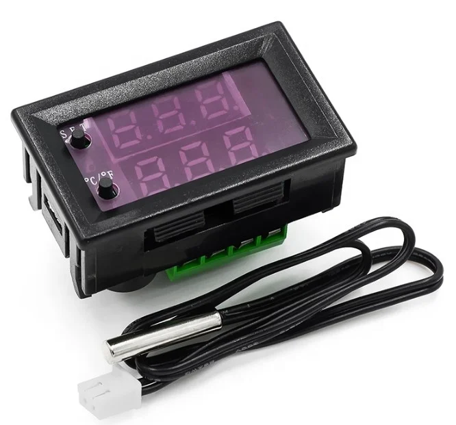 W1209WK  Microcomputer digital thermostat electronic W1209WK 12V red and blue adjustable Fahrenheit Celsius conversion