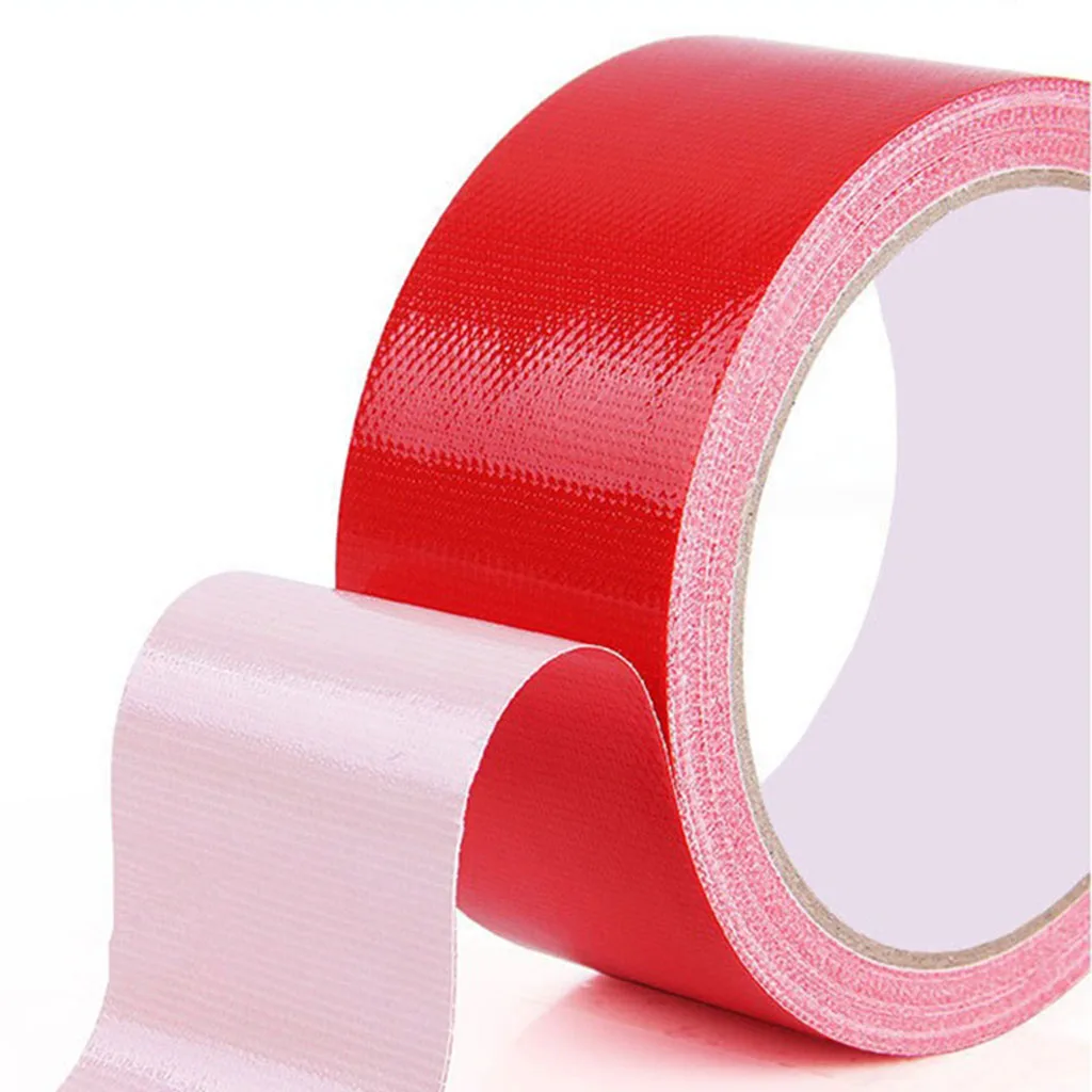 Waterproof Duty 50mm x 50m PVC Cloth Duct Tape in Black White Strong Adhesion for Seal & Carton Sealing Heavy Duty Single Sided