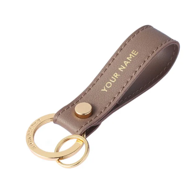 Wholesale LOGO Leather Key Chain Bulk Factory Direct Price Custom Luxury Mens PU Leather Keychain