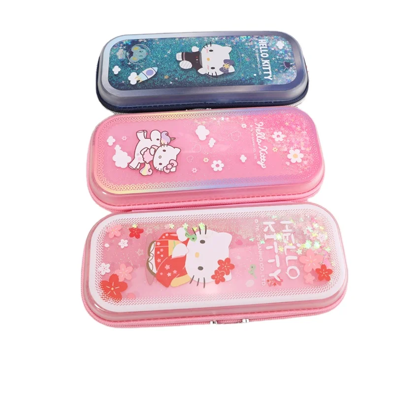 Пластиковый милый многослойный пенал TOPSTHINK Hello kitty с сыпучим
