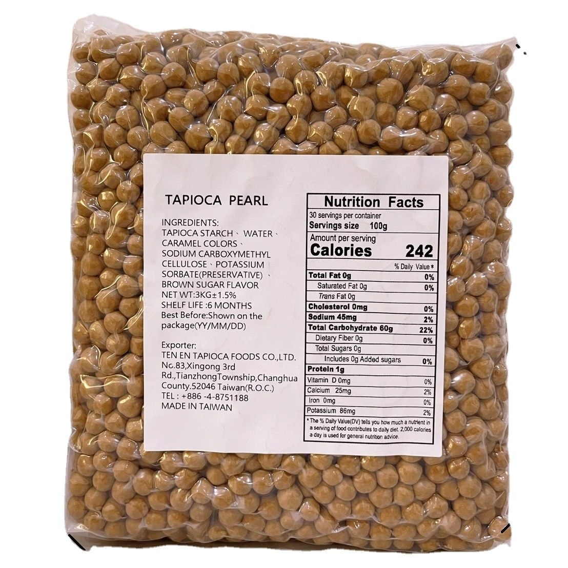 
Soft Pearls tapioca pearls black tapioca pearls bubble tea milk tea ingredients 7.5mm~8.5mm  (10000001004326)