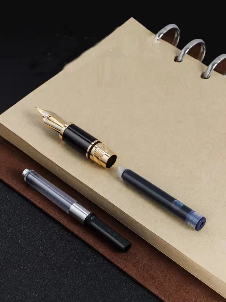 Jinhao 9036 0 7 мм уникальная деревянная перьевая ручка хорошего качества винтажная стальная Золотая клипса бизнес-школа письменная