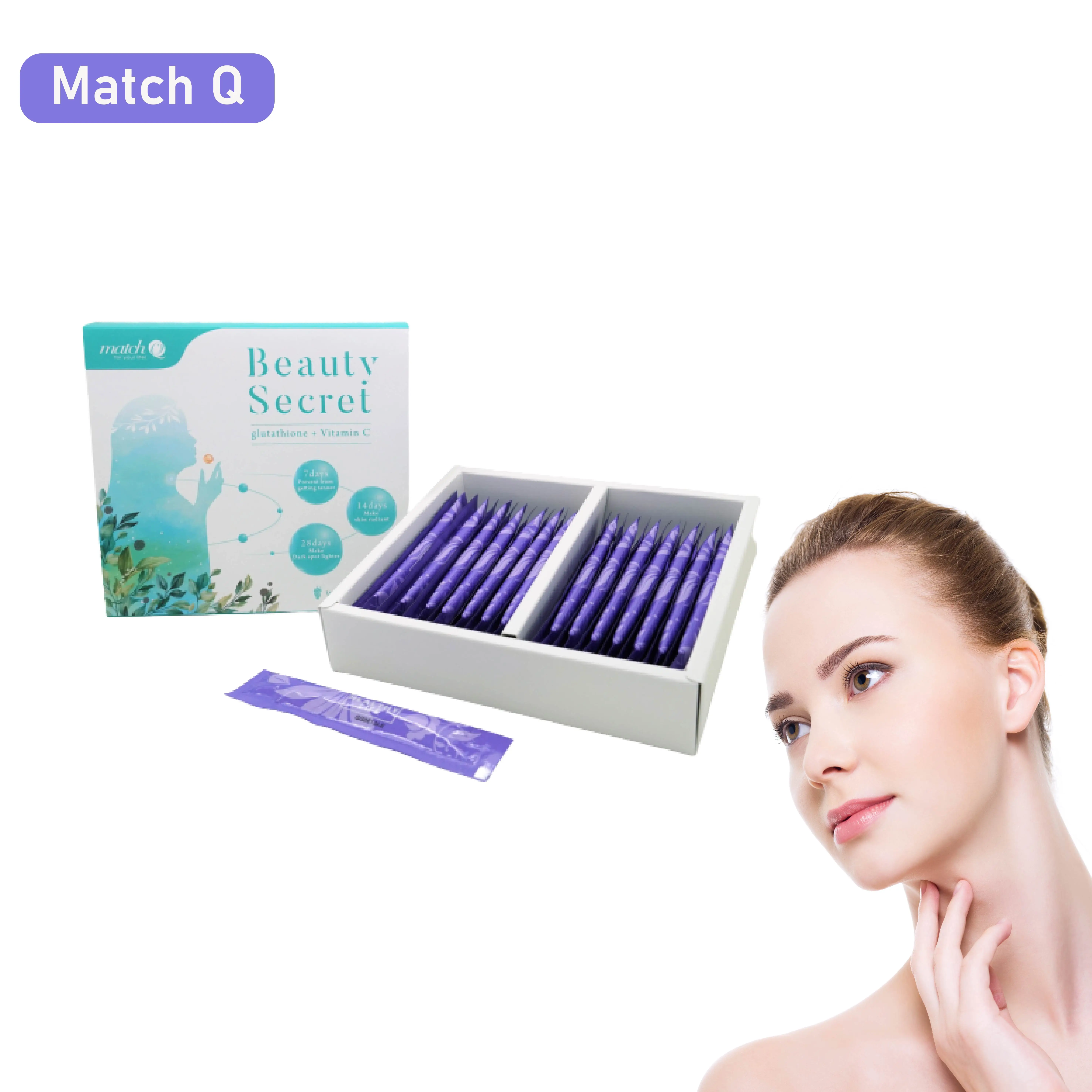 Match Q Skin Beauty Glutathione Vitamin C Whitening Drink Supplement
