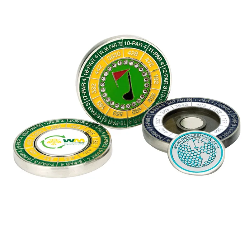 wholesale custom made metal magnetic golf poker chip ball marker