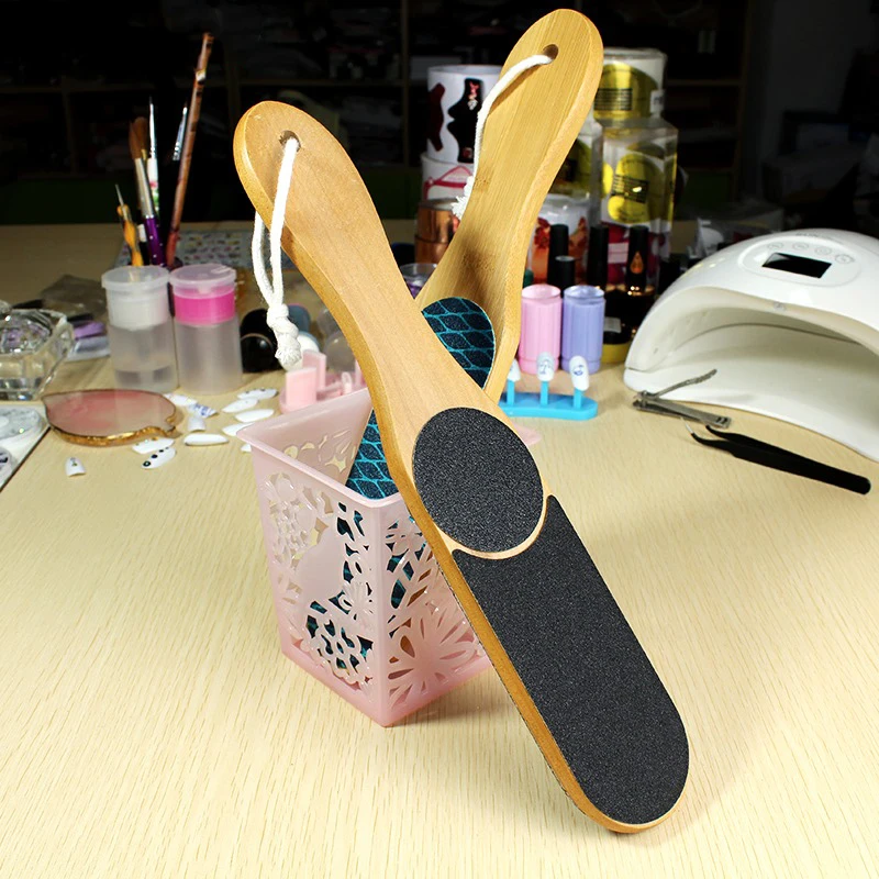 Hot sale design foot file and callus remover gold handle for nail salon black foot file