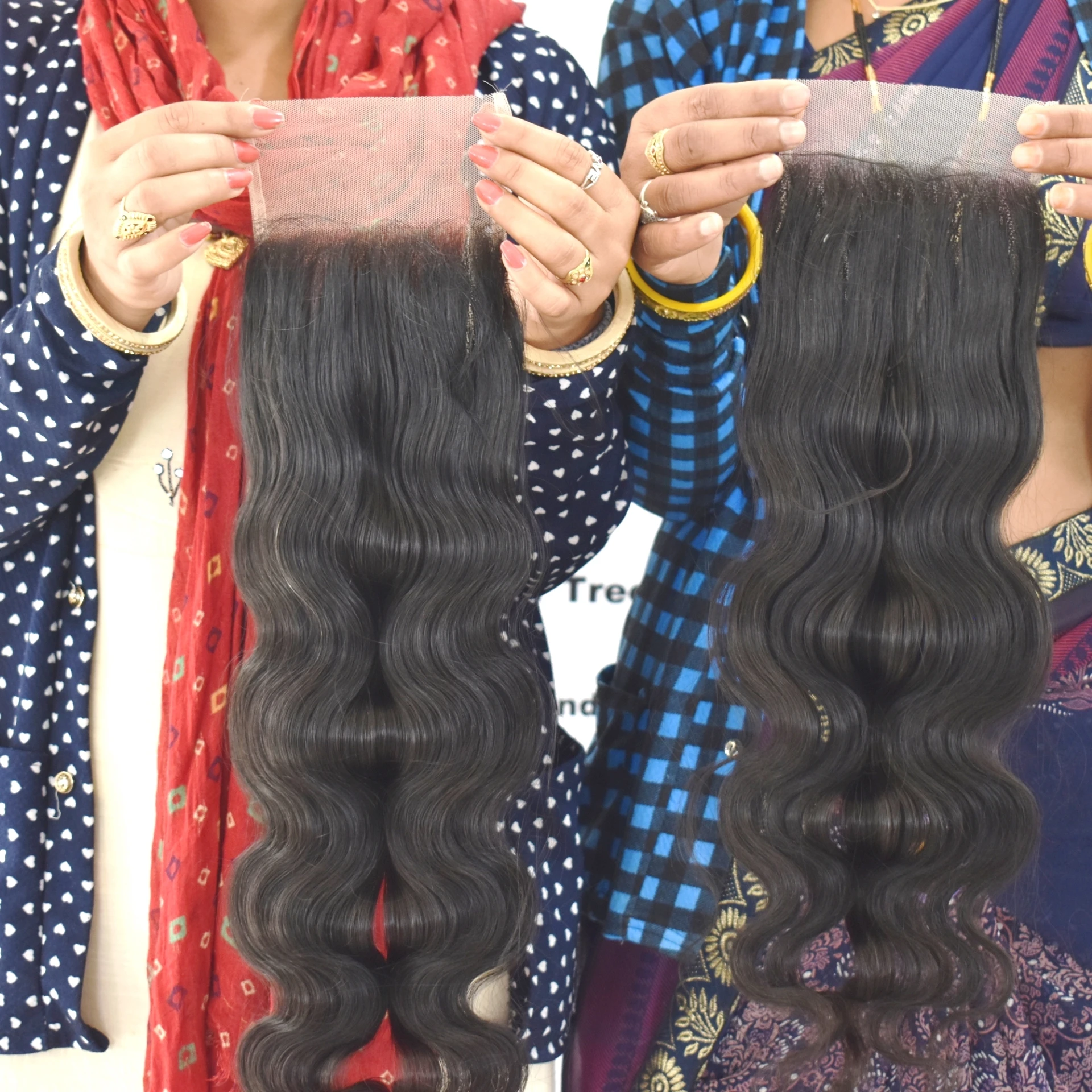 Raw Indian Hair Directly From India Natural Body Wave 5*5 Closure Hair Extensions Cheap Remy Virgin genius weft Human Hair