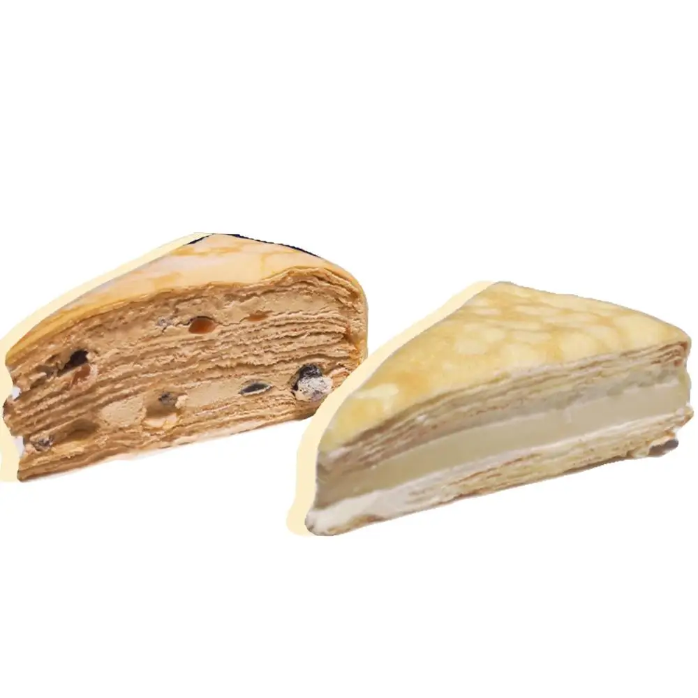 
Hot sale Touched 8 inches Brown Sugar Bubble & Lichi Vogurt Mille Crepe Cake 