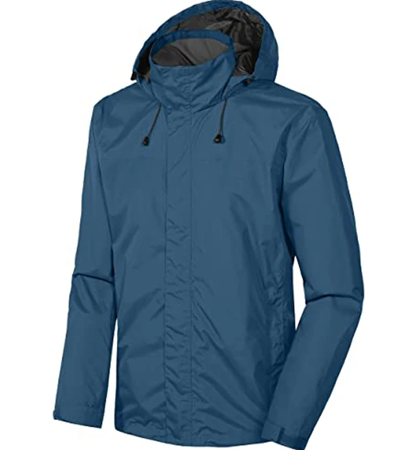 Нейлоновая ветровка куртки на молнии Водонепроницаемая дождевик Мужская прогулочная дождевая куртка мужские нейлоновые дождевики