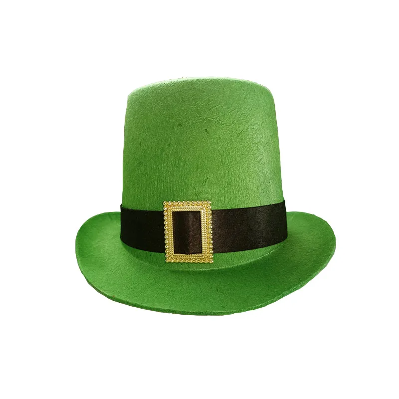 Оптовая продажа, Нетканая зеленая шляпа в Ирландском стиле для выпускного вечера на День Св. Патрика