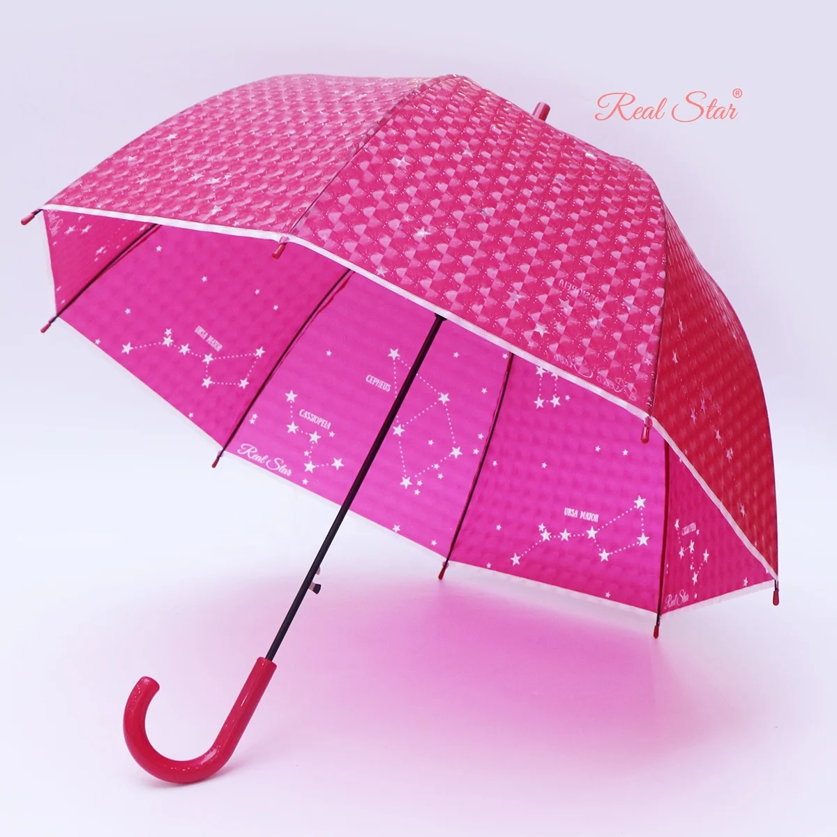 Прозрачный зонт RST real star POE/EVA /PVC/пластиковый прозрачный в полоску небольшой минимальный заказ бесплатный образец