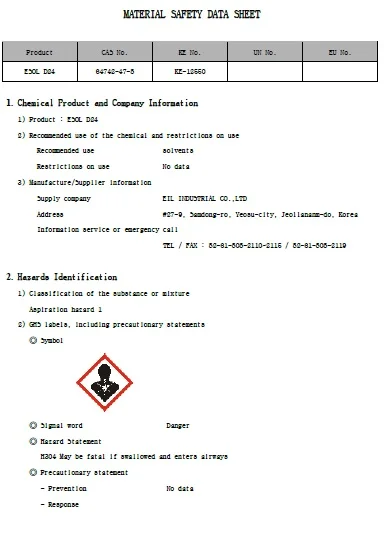 Superb Quality Industrial Grade Hydrocarbon ESOL D24 Solvent Available in Bulk Quantity at Lowest Price