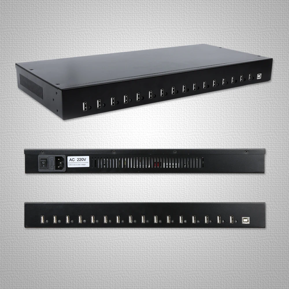 
A-165 Multi-Port 16 Port USB Hub mountable 19