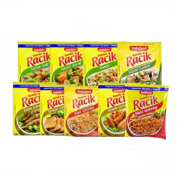 Indofood Bumbu Racik Sayur Sop, Tempe Goreng, Ayam Goreng, Tumis, Sayur Lodeh, Nasi Goreng, Sayur Asem, Ikan Goreng, Nasi Goreng