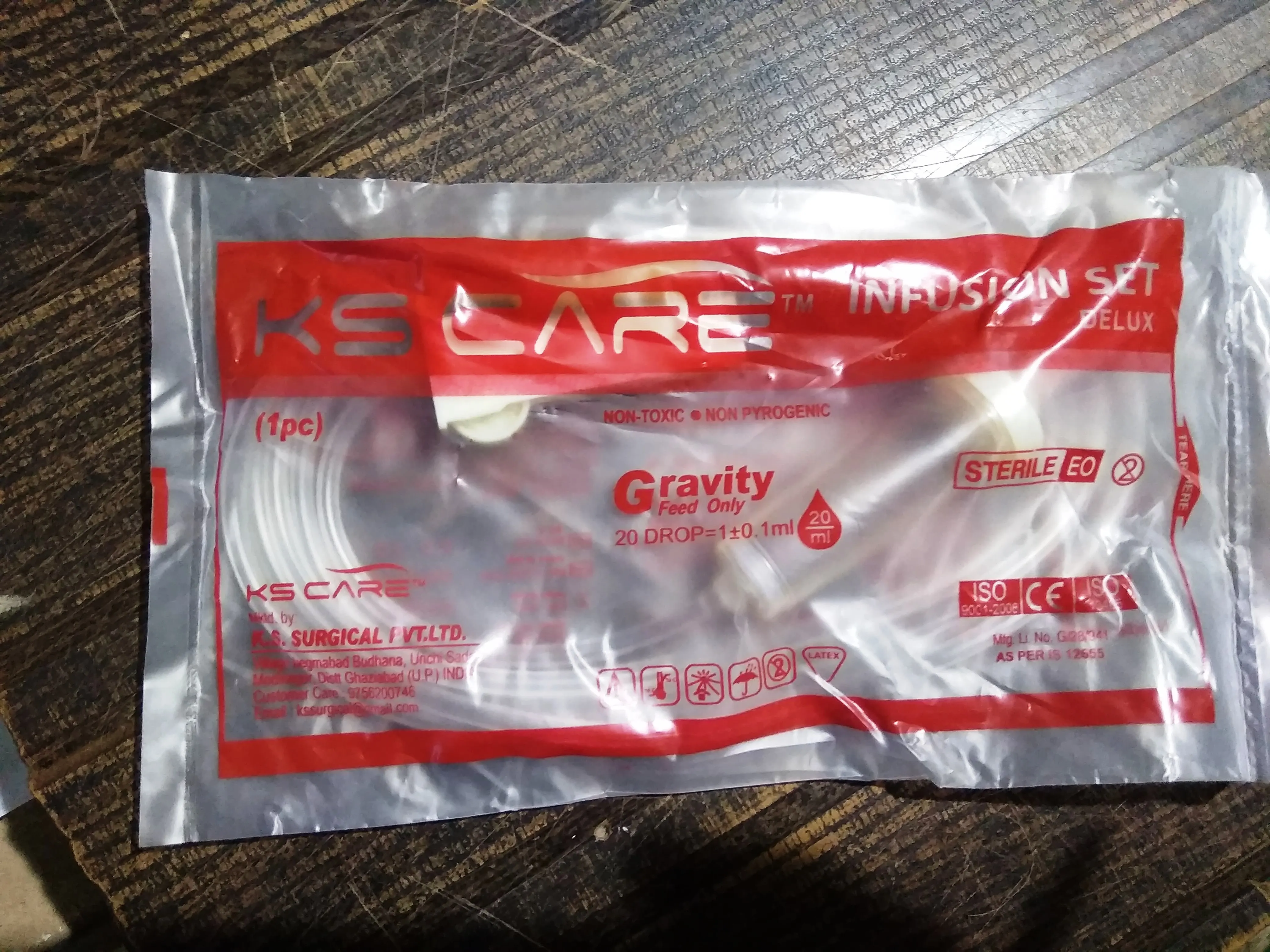 
Infusion set is Clear Transparent Flexible regular quality 