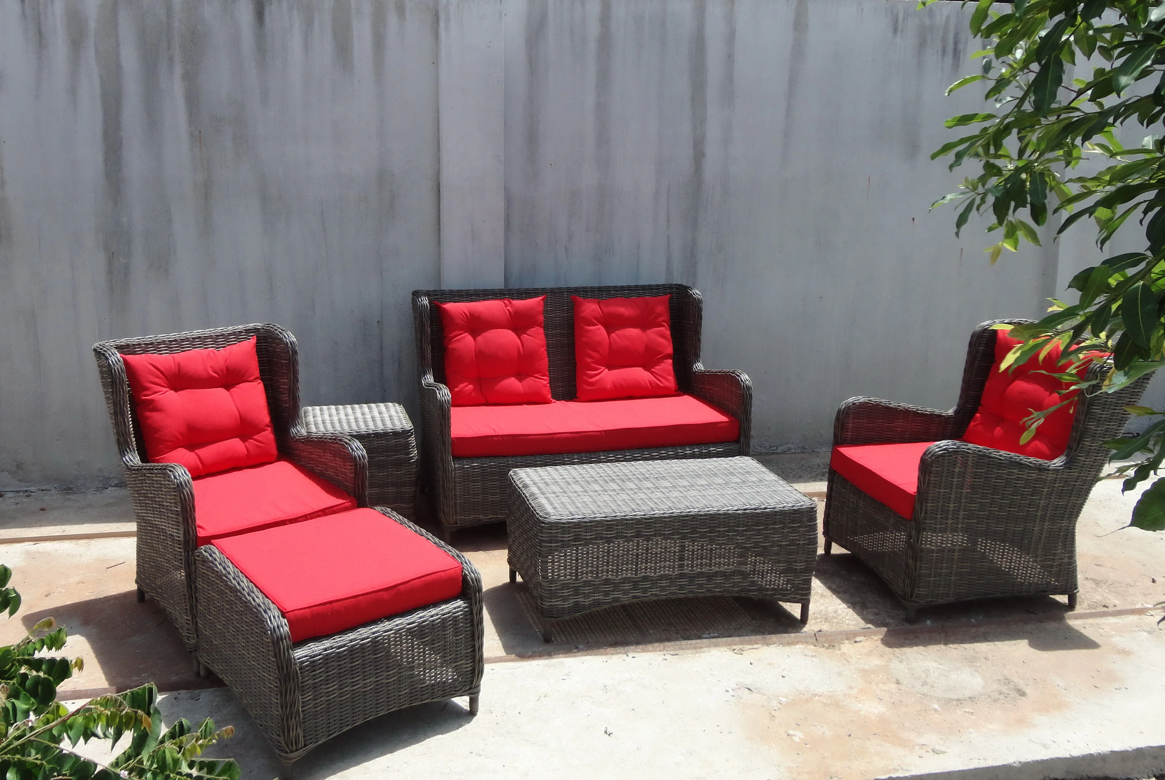 SET SOFA LUXURY OUTDOOR FURNITURE / CUSHION THICKNESS 10CM/ GARDEN FURNITURE SETS