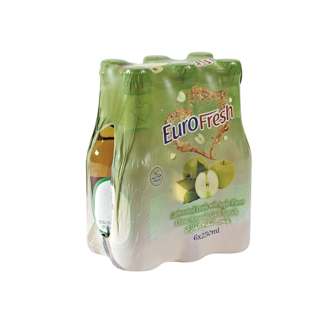 Блестящая минеральная вода со вкусом яблока