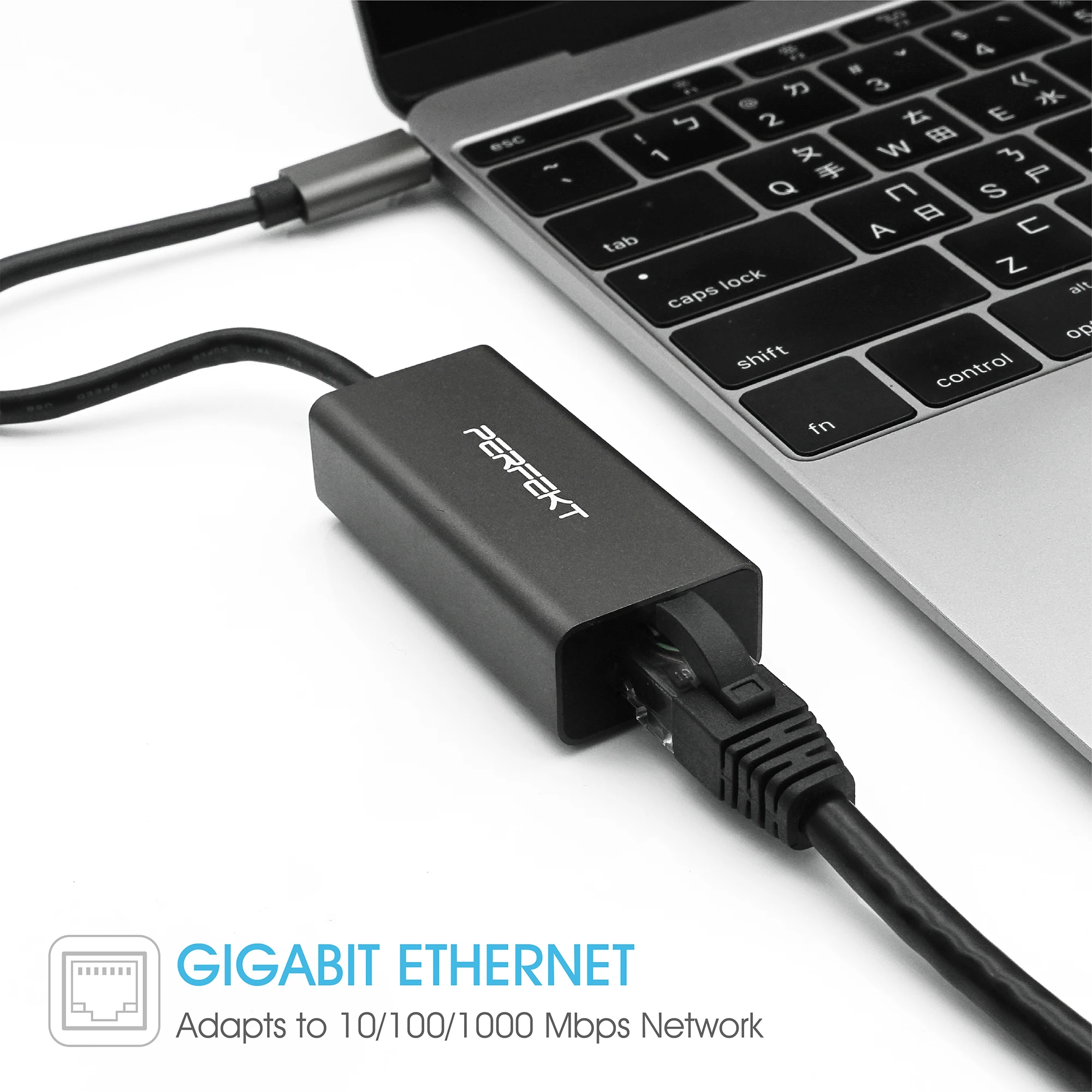 USB Type C to Gigabit Ethernet RJ45 10/100/1000Mbps Converter