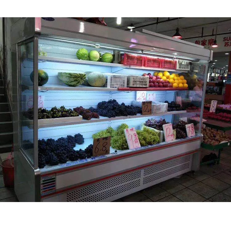 Fruit And Vegetable Refrigerator Price Open Display Refrigerator Upright Supermarket Shelf Display Chiller