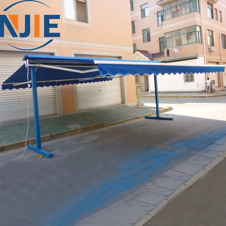 2022 China Manufacturer Newest 20x20ft Free Standing Double Sides Patio Retractable Awning