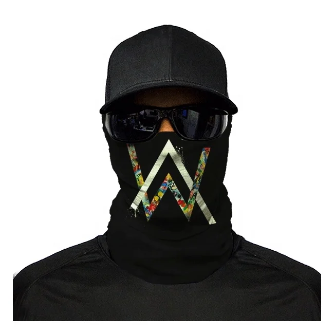 Alan Walker печатная маска бандана на заказ Печать на открытом воздухе шеи Теплый головной убор Бесшовные трубки бандана