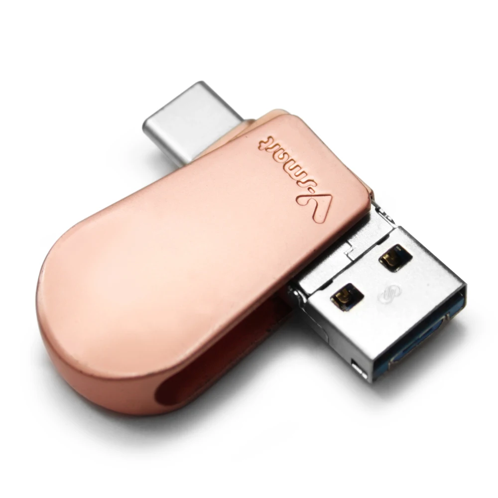 OEM металлический OTG Type C USB флэш-накопитель 16 ГБ 32 64 Гб 128