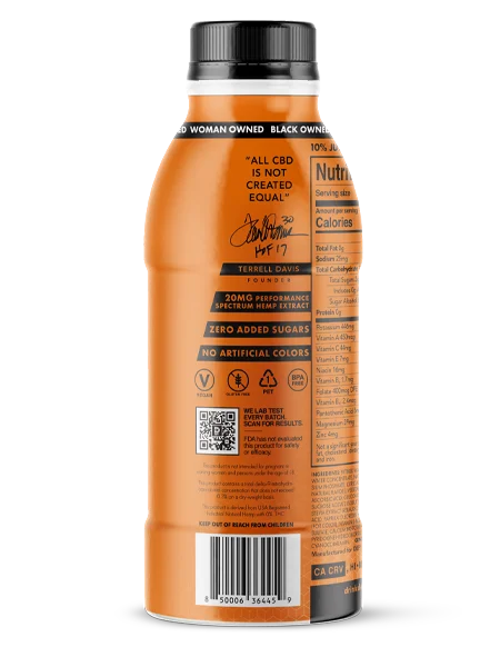 DEFY Recover CBD Orange Citrus 12pk / 16.9z Bottle No Cbd No Gluten Without Artificial Colours