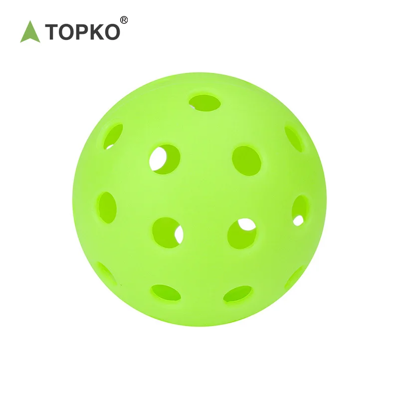 Topko High Quality Plastic Pickle Ball for Outdoor Courts 40 holes Pickleball Balls Indoor and Outdoor Sports Golf Practice Ball