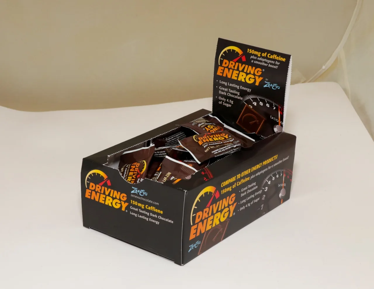 Индивидуально обернутые квадраты Zenevo движущиеся энергетические шоколадные