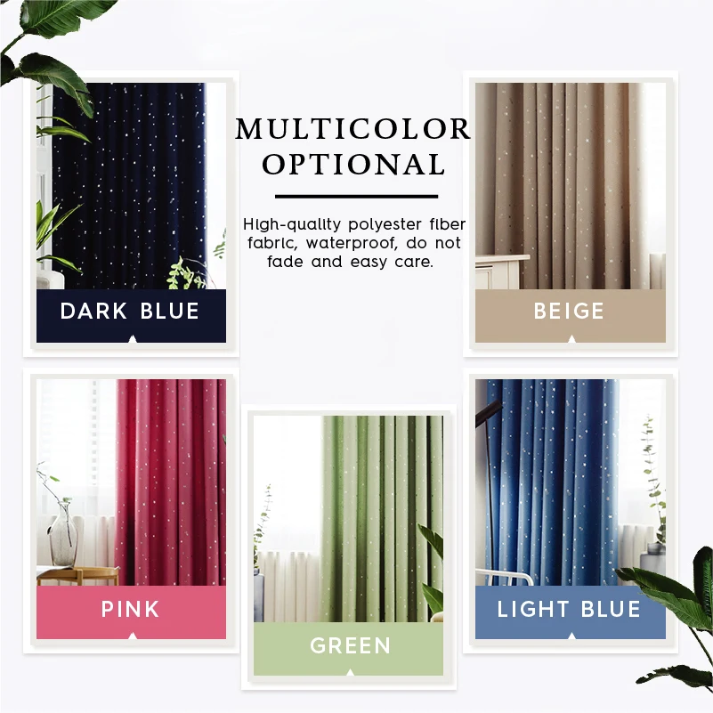 The New Stock For Stylish Starry 85% Black out Curtain Shipping From Malaysia Suitable For Hotel
