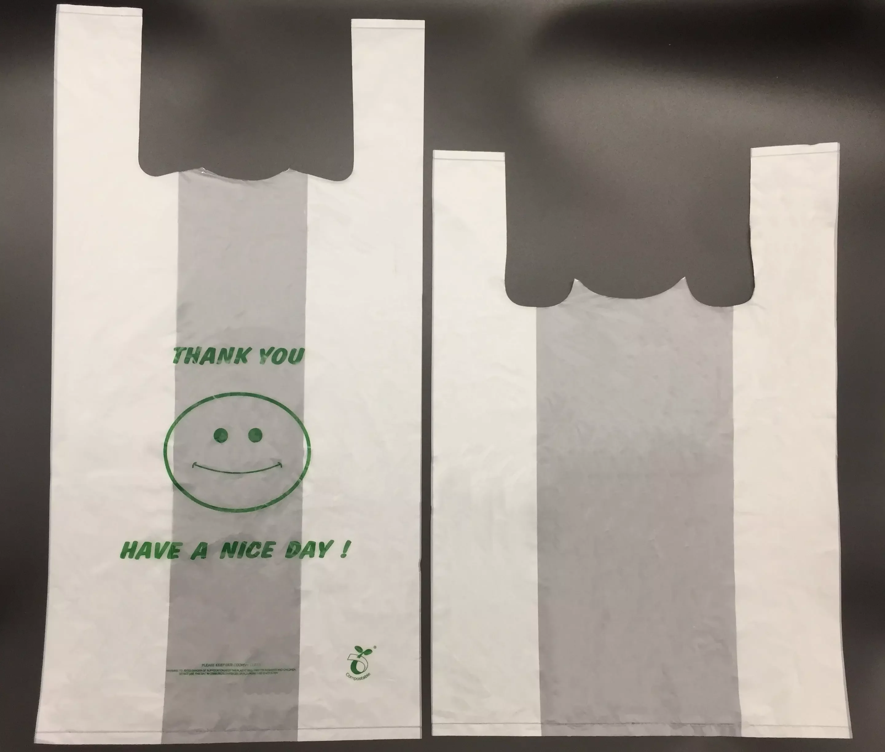 4 color print PLA T shirt bag with low price and fast delivery