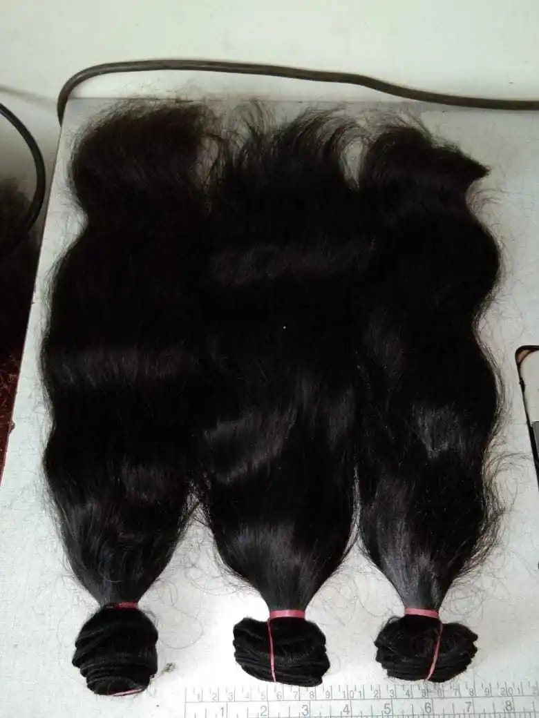Unprocessed human hair bundles from Chennai temples Chemical free and tangle free human hair bundles raw hair vendor exporter