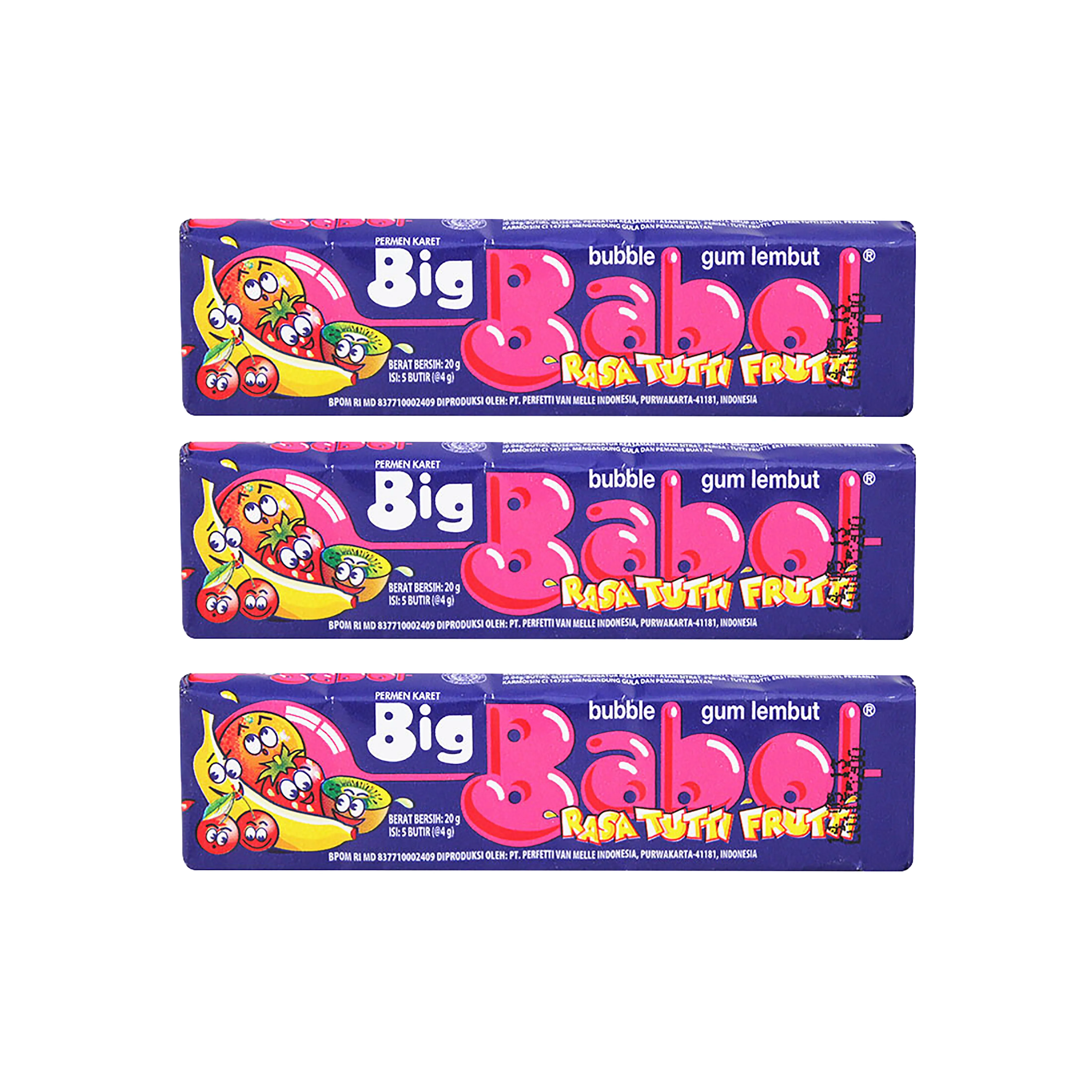 
Cheap Price Chewing Gum Big Babol Stick 22.5 gr with Tutti Fruti Variant Popular chewing gum in Indonesia 