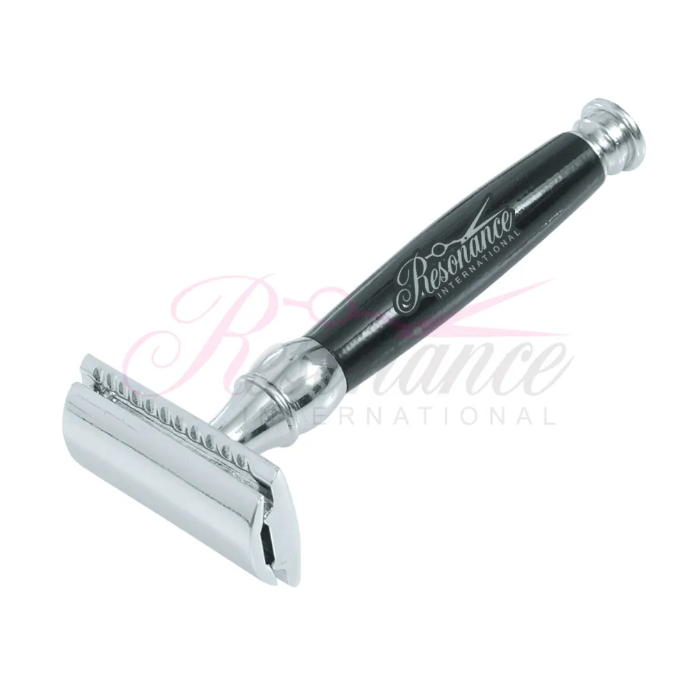 
Matt Black private label model double edge blade brass metal handle adjustable new shaving safety razor 