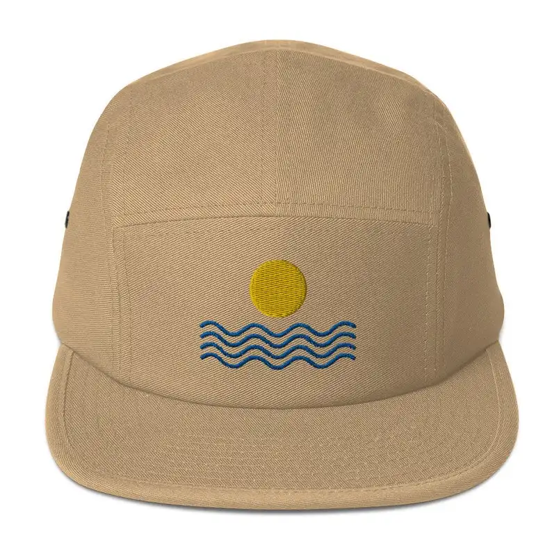 5 Panels Snapback Hat With Embroidered Custom Logo hat Quickly Shipping Time Free Sample Camp Hat Vietnamese Manufacturers