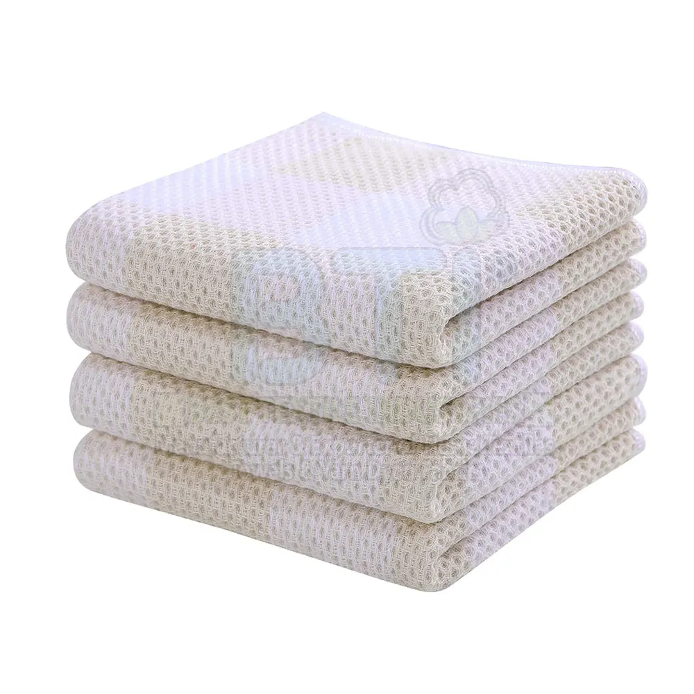 Лидер продаж 100% Классическая Вафля из натурального хлопка вязаная кухонные полотенца набор чайных полотенец