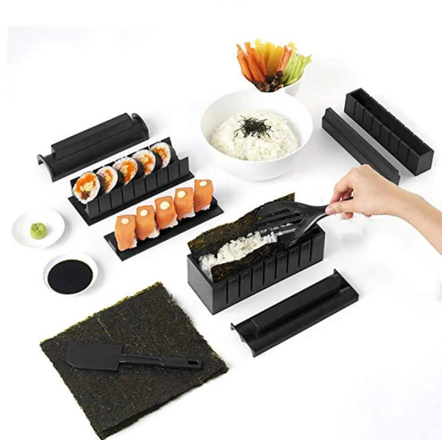 Wholesale Supplier Cost Effective Plastic Beginners 11pc Set Most Popular Sushi Making Kit