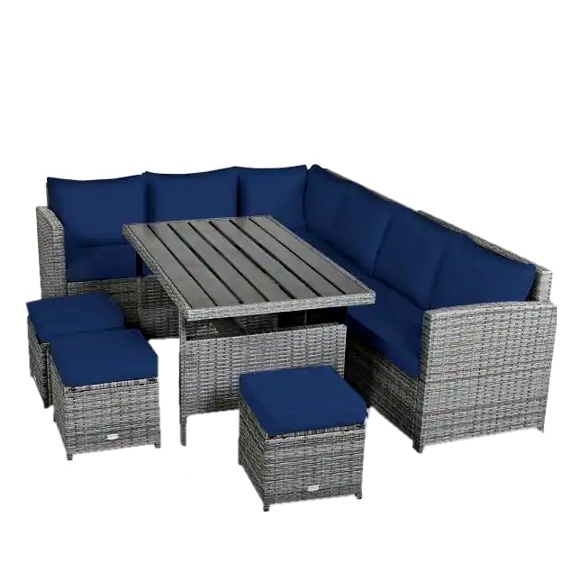 furniture outdoor patio sofa set modern style L shape sofa handmade powder coated aluminium frame sofa set