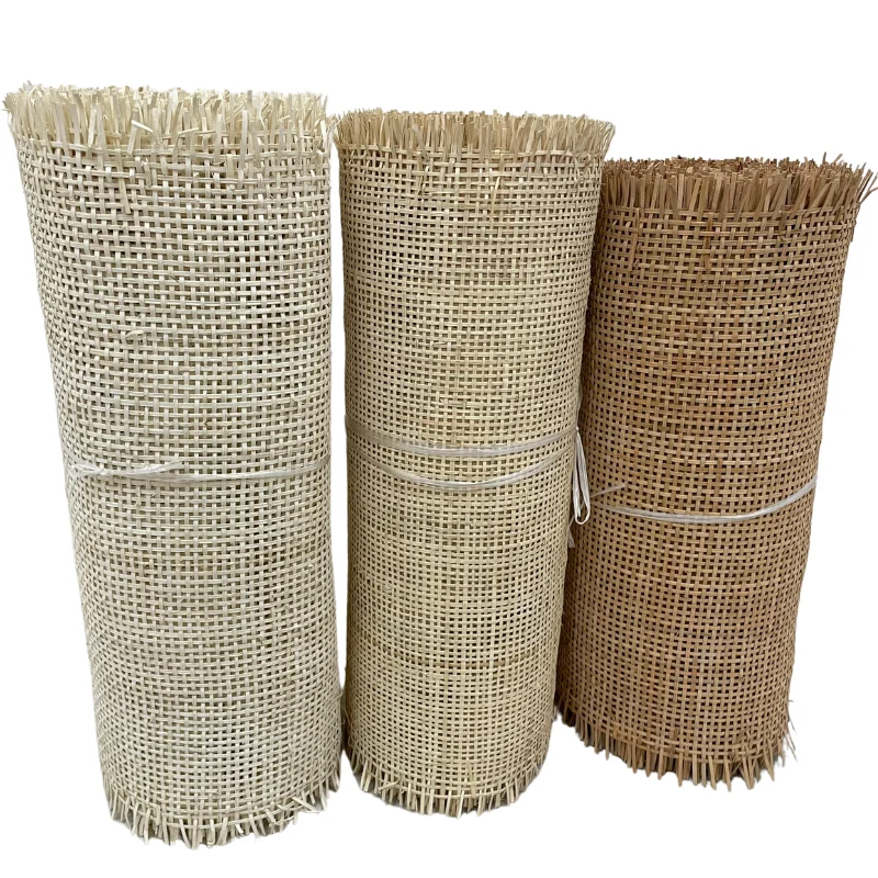 Cheap Price Strong Rattan Fiber Natural Caro Rattan Cane Webbing Roll White Color From Vietnam