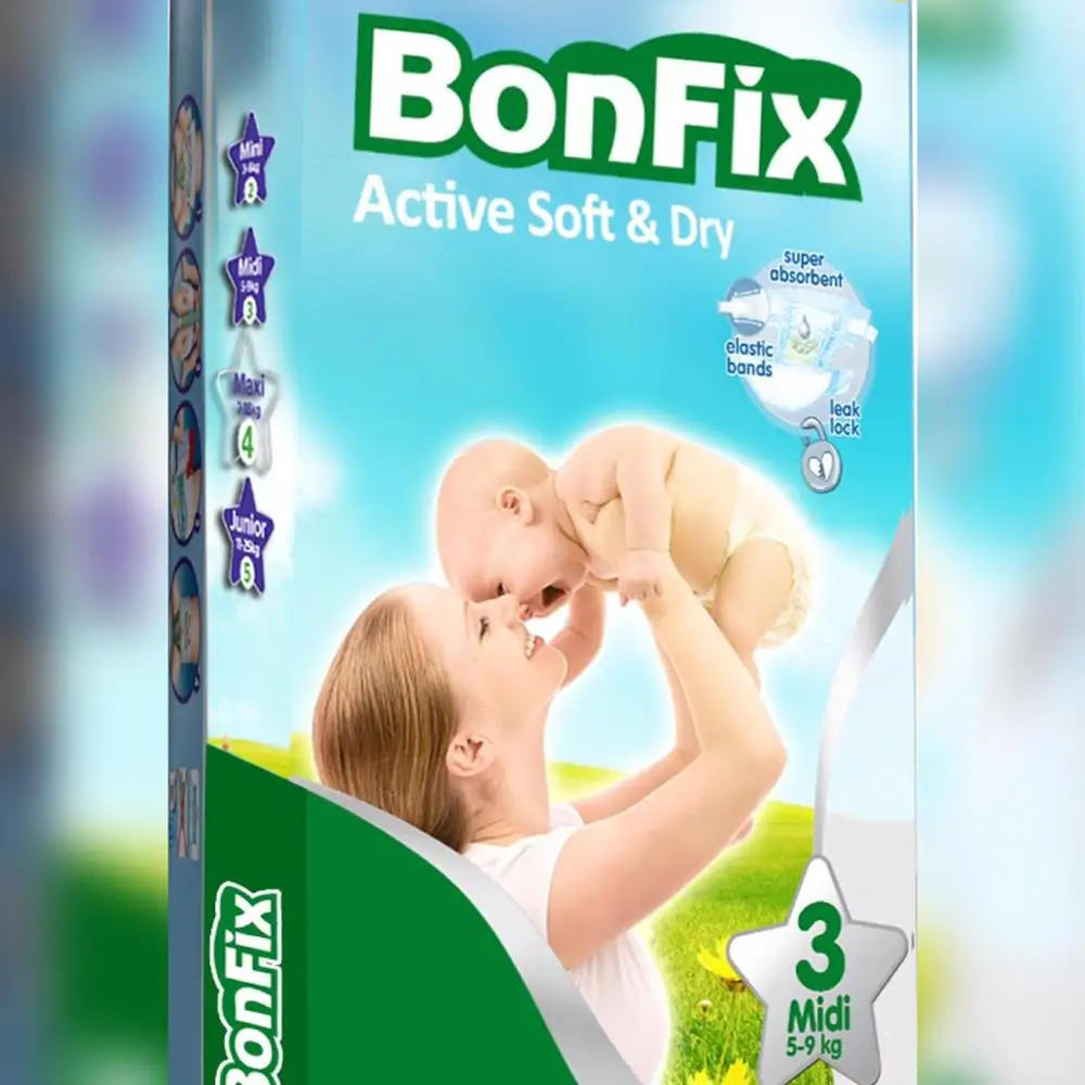High Quality Baby Diapers Disposable diapers for babies Economic pack supplier from Turkey Size M