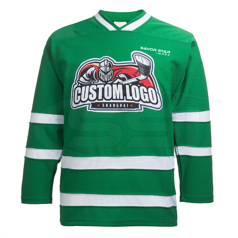 Ice Hockey Shirts Custom Hockey Jersey Golden Sublimation Embroidery Unisex OEM Customized Anti Technics Logo Style Time Knights