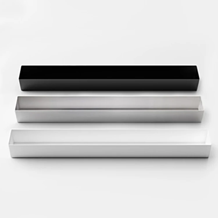 Modern Black Trough Rectangular Stainless steel Planter  Succulent Window Planter Box