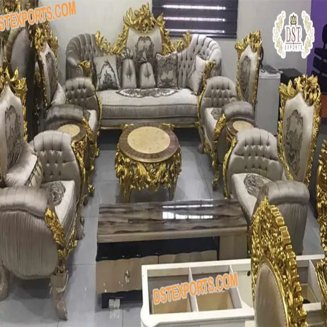 Набор деревянных диванов для гостиной во французском стиле дизайнерская изогнутая мебель в