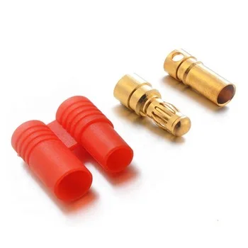 
high quality brass gold plated 3.5mm 4mm banana plug male female bullet terminal connectors 
