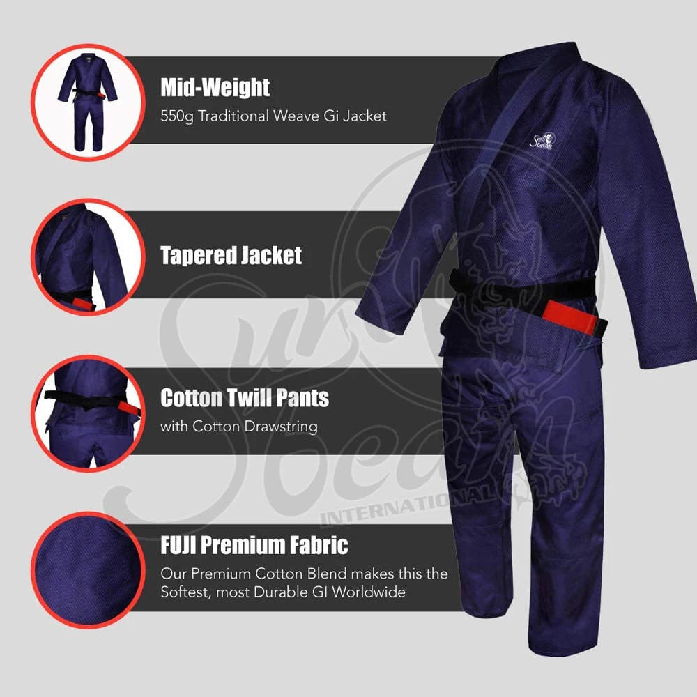  Кимоно для джиу-джитсу на заказ оптом/костюмы bjj gi бразильские костюмы джитсу синяя