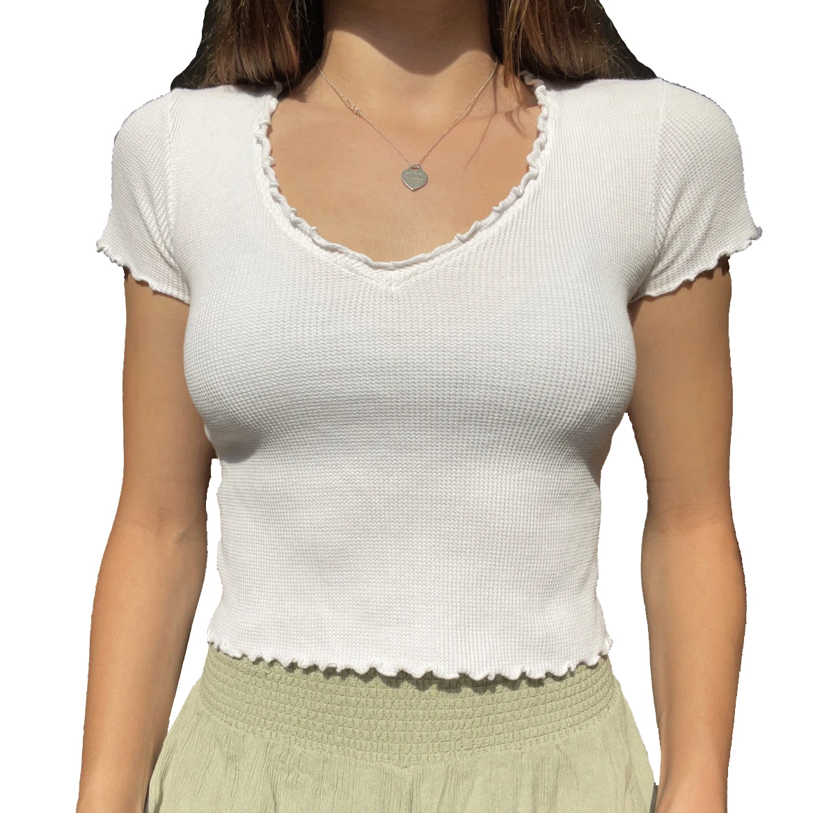Plain Round Neck T Shirt Women Crop Top T Shirt