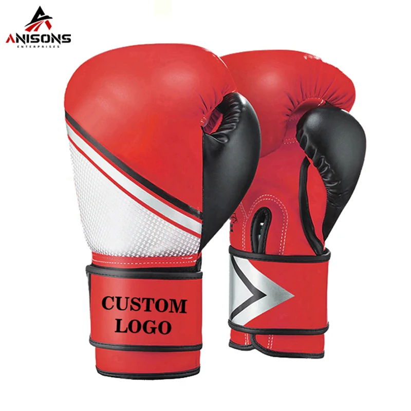 Custom Logo Design Synthetic PU Leather Real Cowhide Leather Professional Sparring Boxing Gloves for Men Women