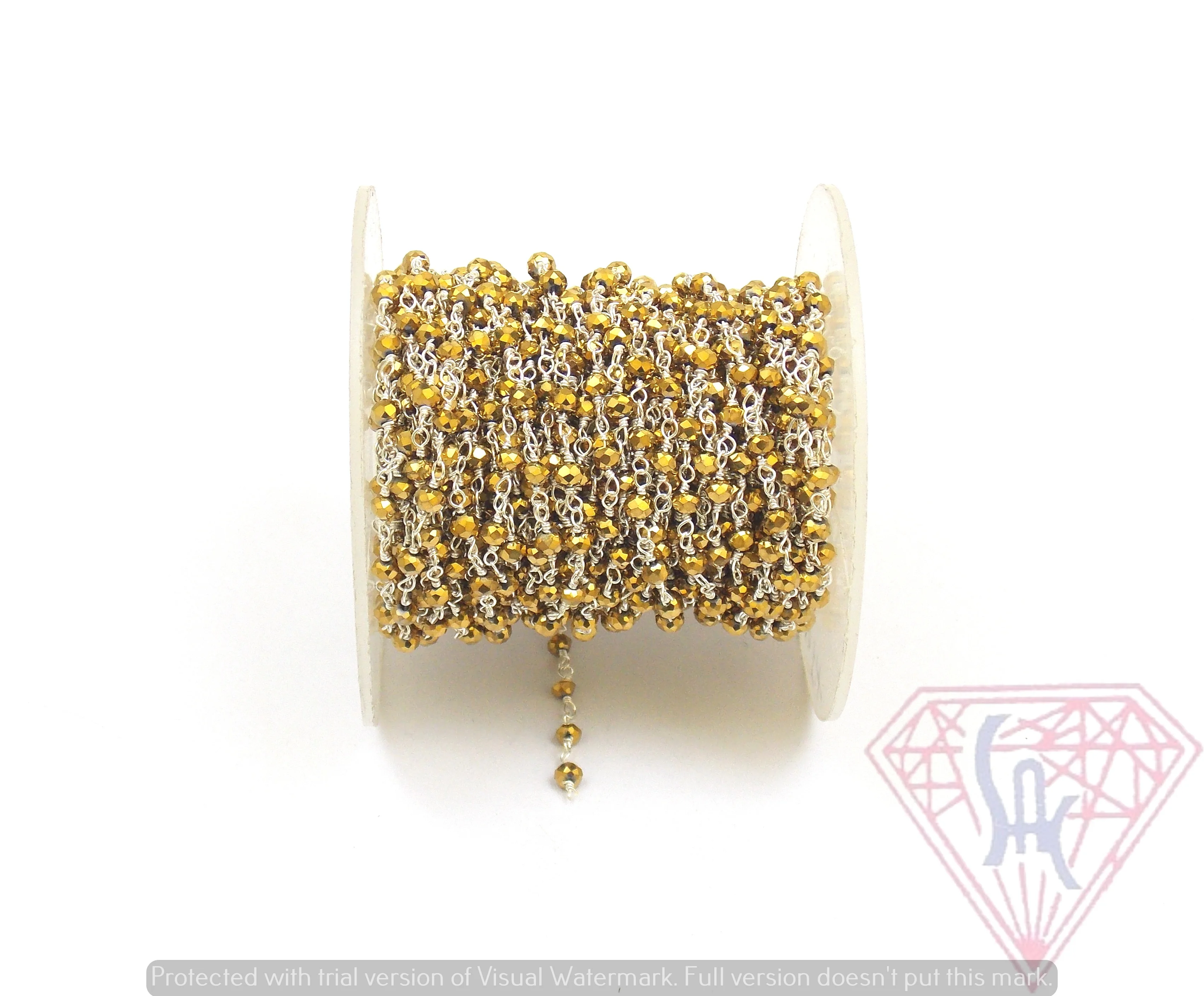 Wire Wrapped Rondelle Layered Waist Faceted Golden Natural Multi Gemstone  Pyrite Rosary  Coin Charm Chain