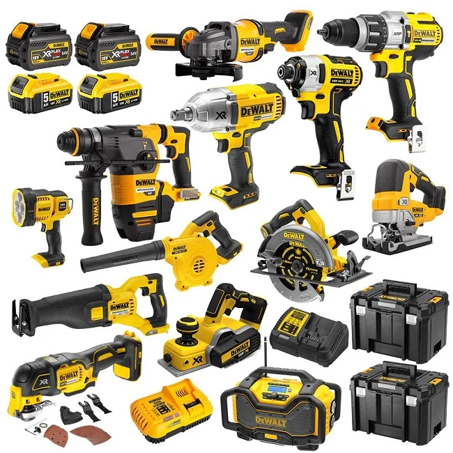Горячая Распродажа DewaltS LXT1500 комплекты электроинструментов 15 шт. 20 в литий-ионный беспроводной набор инструментов.