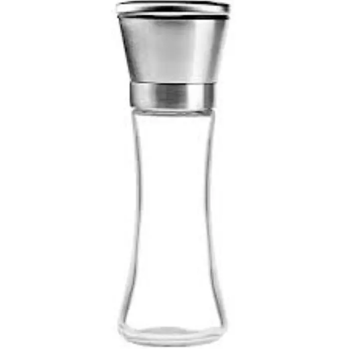 Stainless Steel Salt and Pepper Grinder Spice Mill with Glass Body