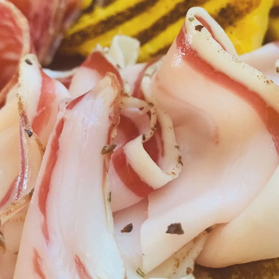 ITALIAN ROLLED PORK BELLY WITHOUT GARLIC PANCETTA kg 3  | high quality gluten free pork rolled meat | Italy supplier